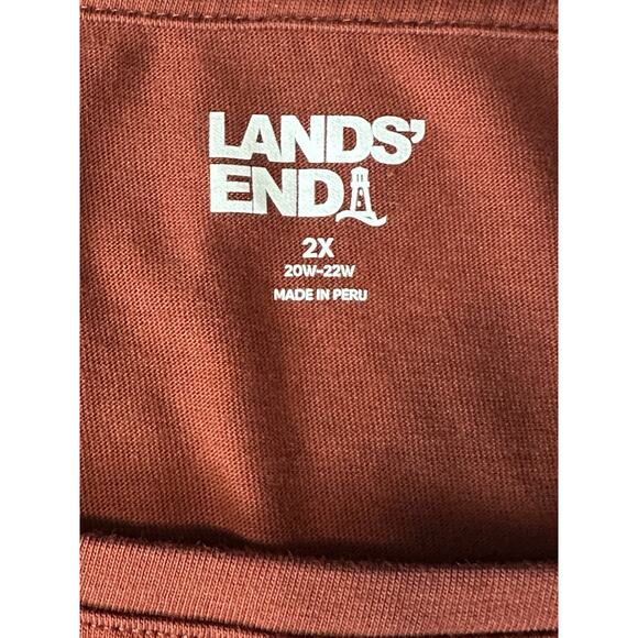 Lands End Women’s Shirt Adult Extra Large 18 Rust/Brown Tank Top Sleeveless - Picture 6 of 10